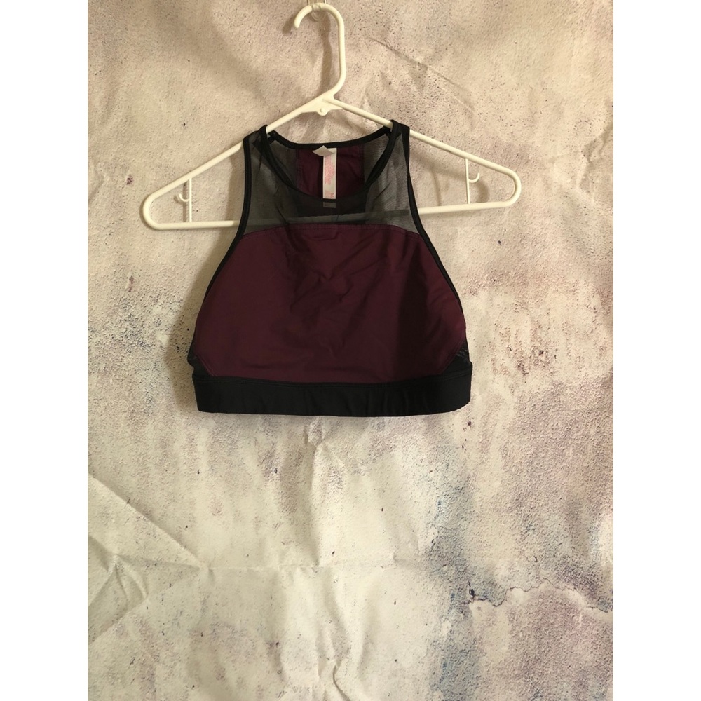 Racer back PINK maroon mesh sports bra